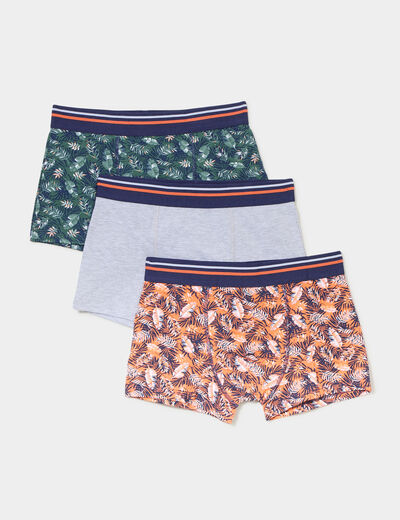 Lot 3 boxers orange corail homme
