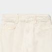 Pantalon coupe large 5 poches coton ecru fille