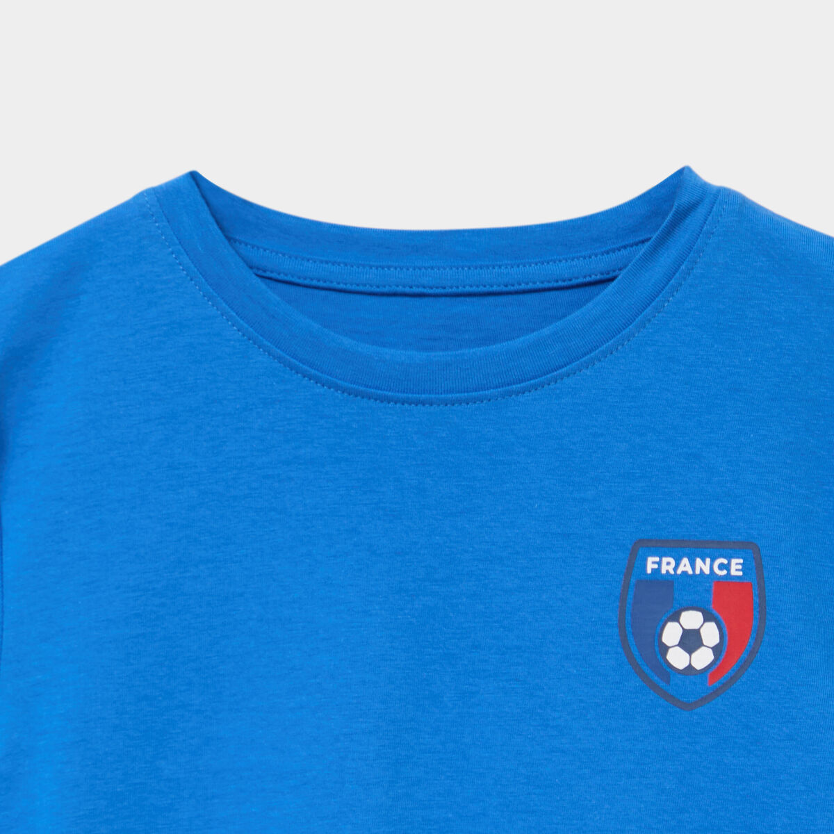 T-shirt maillot de football France bleu electrique mixte