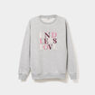 Sweat col rond manches longues gris femme
