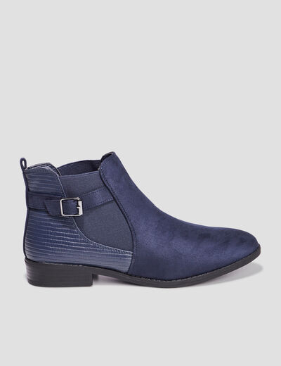 Bottines chelsea avec boucles bleu femme