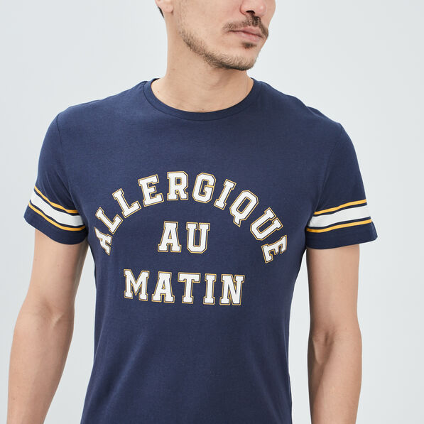 Ensemble pyjama 2 pièces bleu marine homme