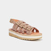 Sandales plateformes en cuir Kickers sable femme
