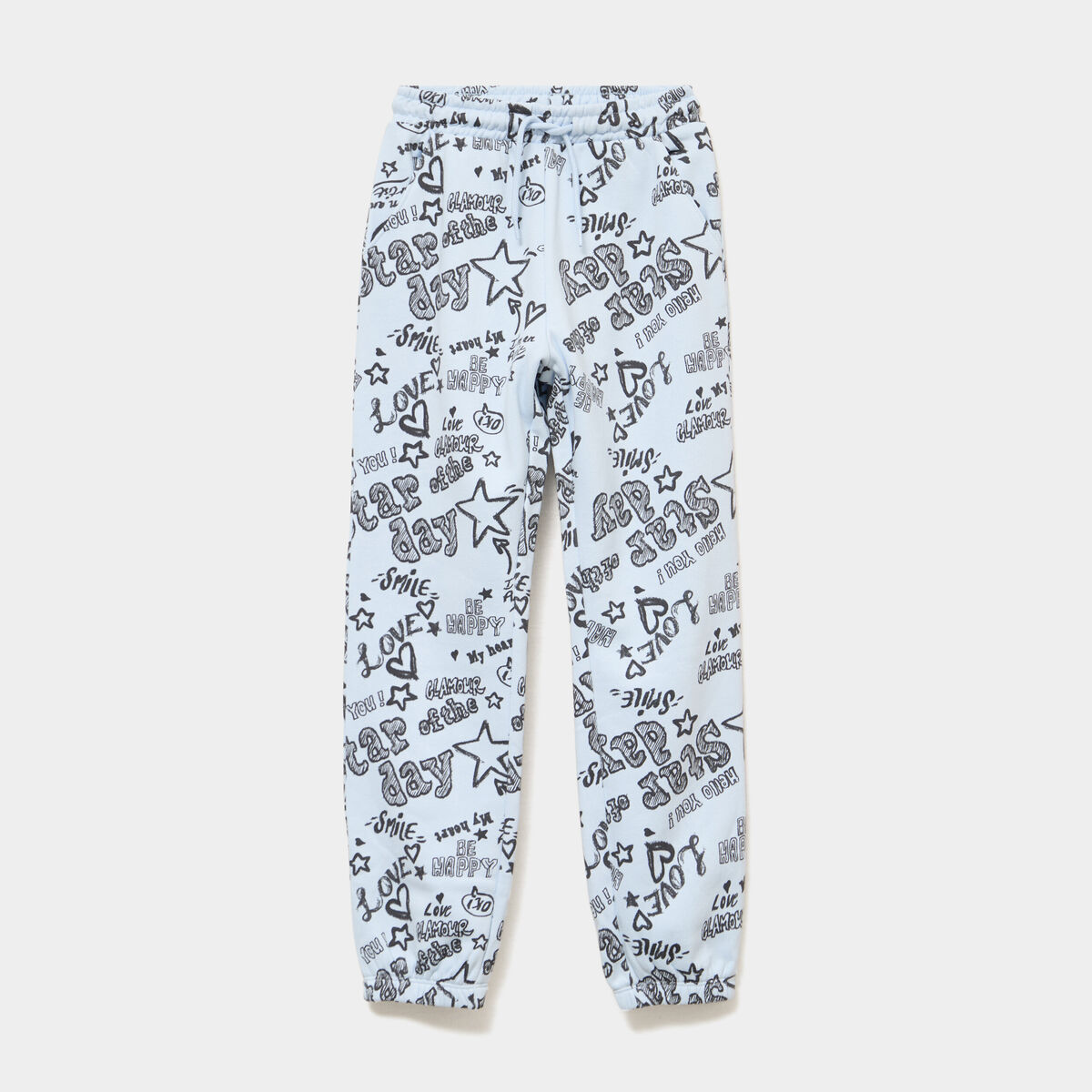 Pantalon de jogging molleton bleu ciel fille