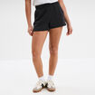 Short de jogging en molleton noir femme
