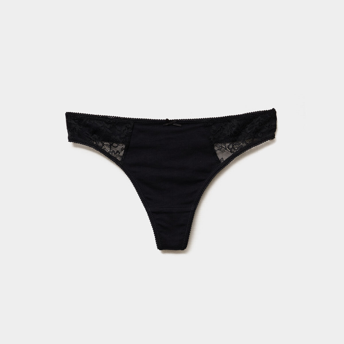 String coton majoritaire noir femme