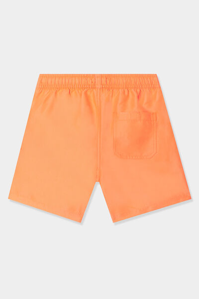 Short de bain taille &eacute;lastiqu&eacute;e orange fluo gar&ccedil;on