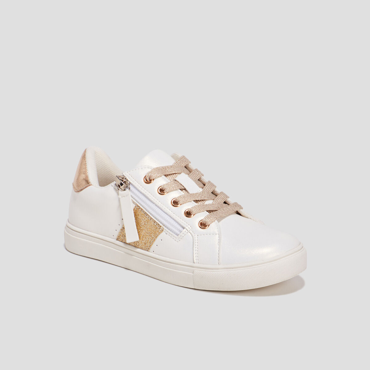 Tennis zippées Creeks blanc fille