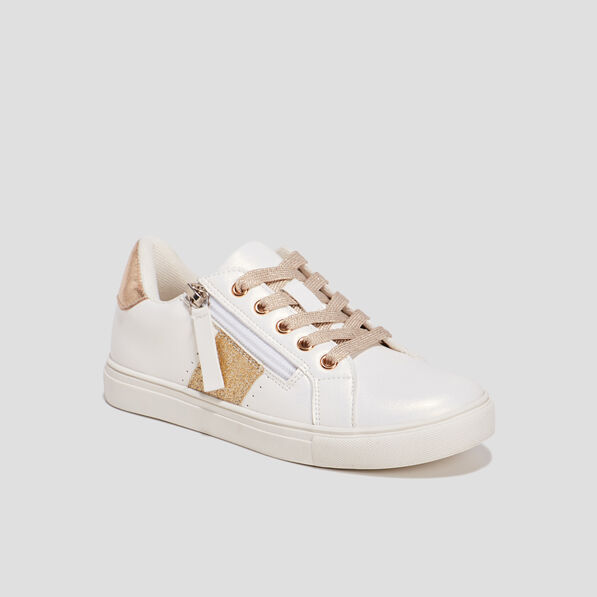 tennis zippees creeks blanc fille Tennis zippées Creeks blanc fille