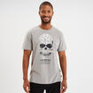 T-shirt col rond manches courtes coton gris homme