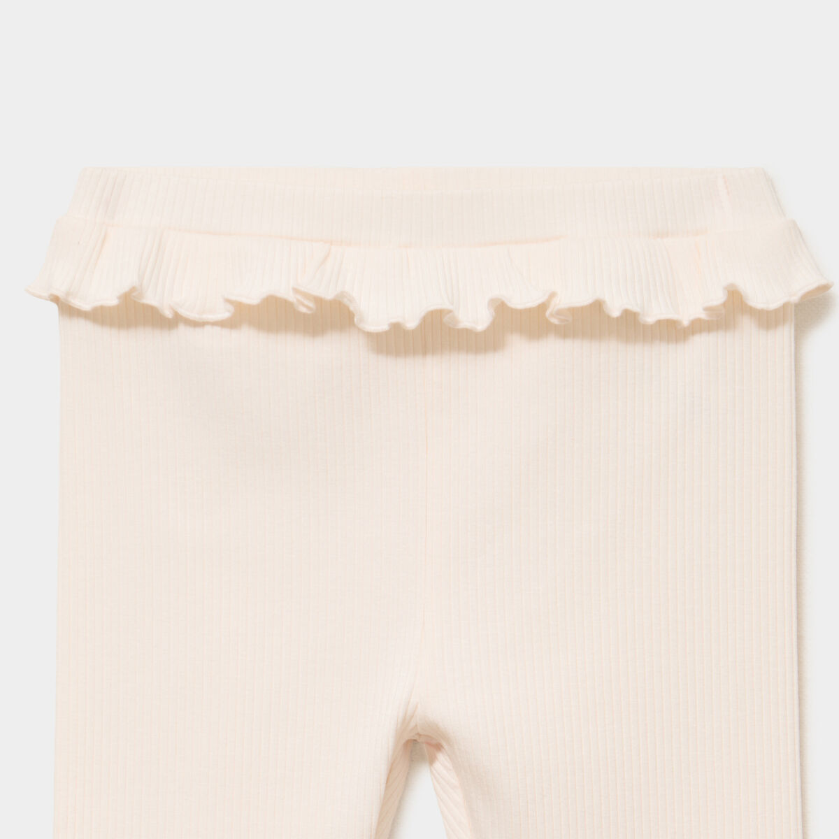 Legging c&ocirc;tel&eacute; &agrave; volants creme b&eacute;b&eacute; fille