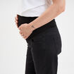 Jegging grossesse confort avec bandeau denim noir femme maternité