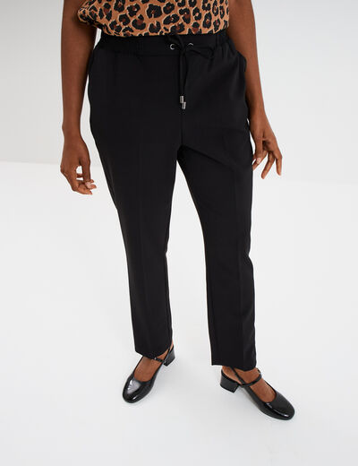 Pantalon de jogging chino noir femme