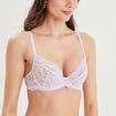 Soutien-gorge corbeille sans coque parme femme