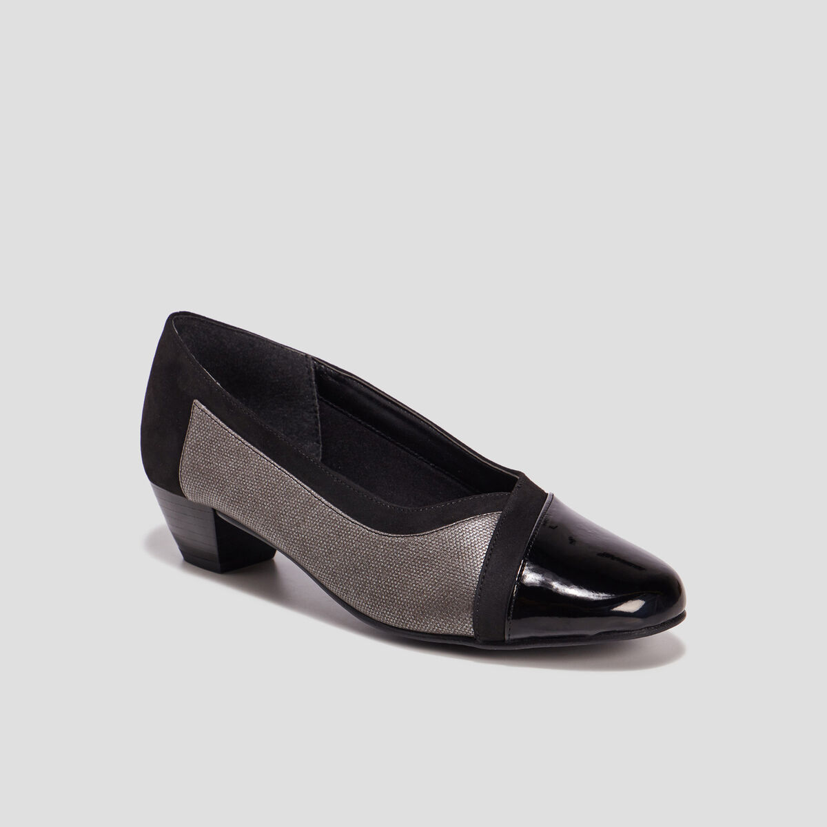 Escarpins à talons en cuir noir femme