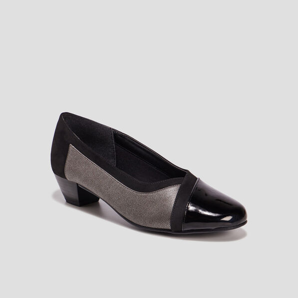 escarpins a talons en cuir noir femme Escarpins à talons en cuir noir femme