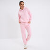 Sweat hoodie molleton à capuche rose clair femme