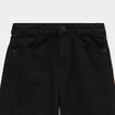 Pantalon coupe large 5 poches coton noir fille