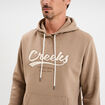 Sweat &agrave; capuche hoodie molleton taupe homme