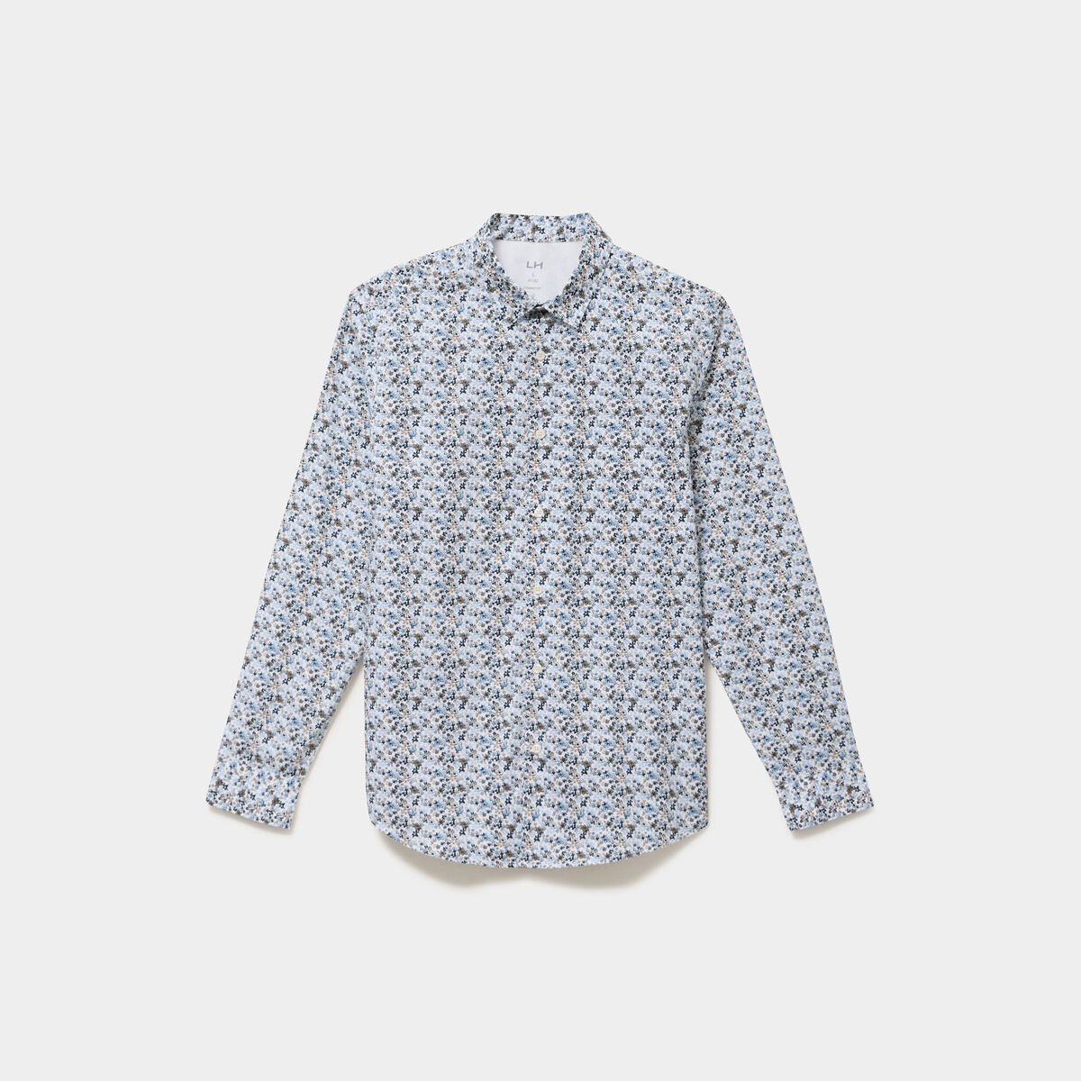 Chemise ajust&eacute;e manches longues multicolore homme