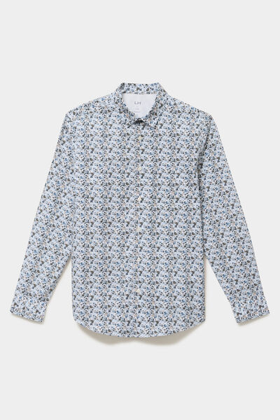 Chemise ajust&eacute;e manches longues multicolore homme