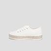 Tennis à lacets en toile Liberto blanc fille