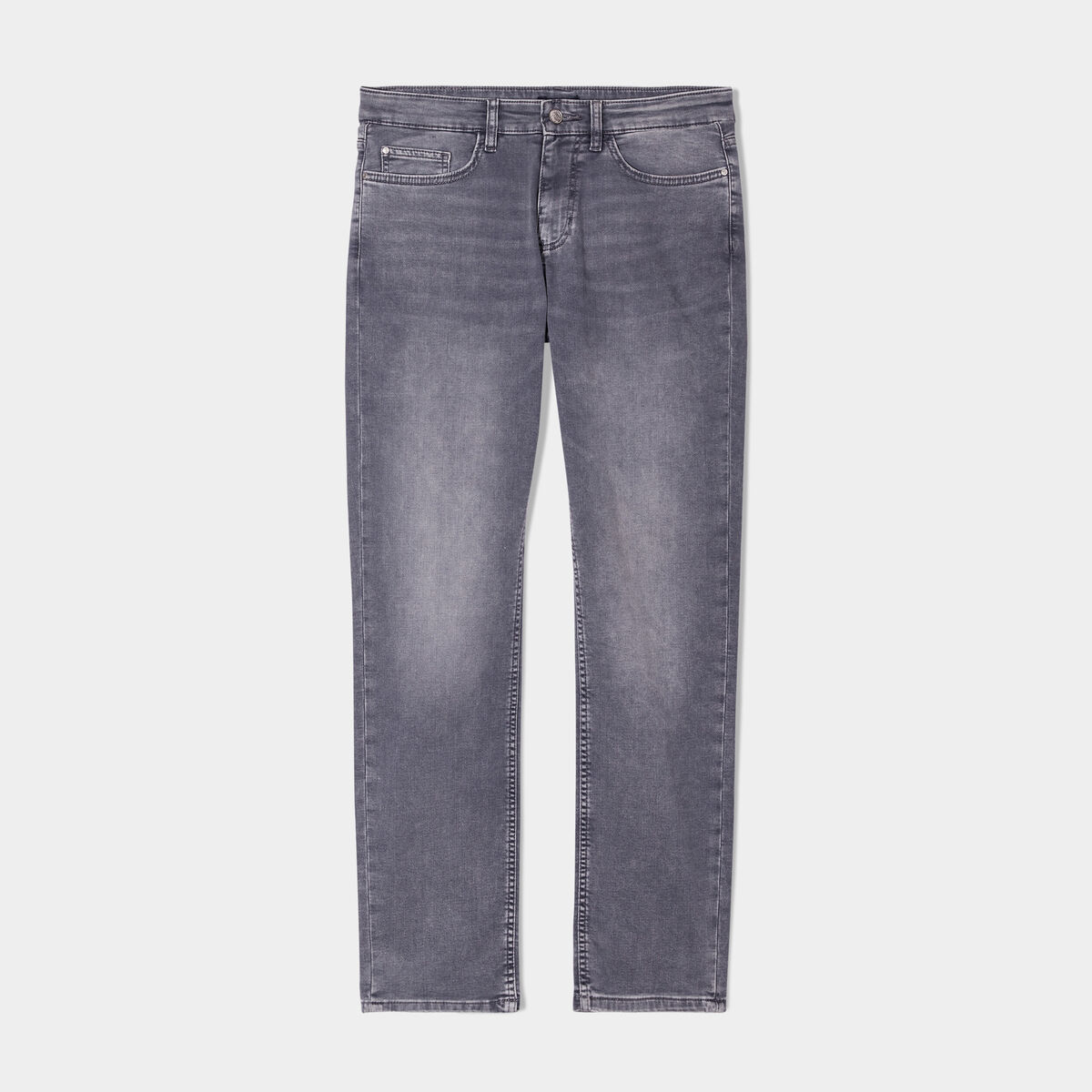 Jean stretch coupe regular denim gris homme