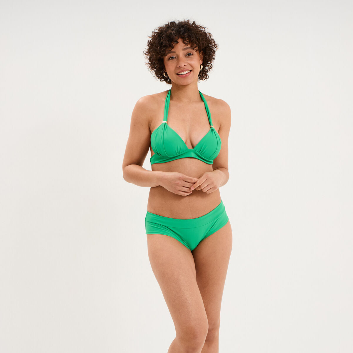 Bas de maillot de bain shorty vert menthe femme