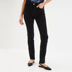 Jeans slim taille haute denim noir femme