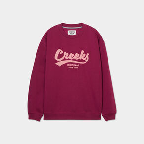 sweat col rond manches longues creeks prune femme Sweat col rond manches longues Creeks prune femme