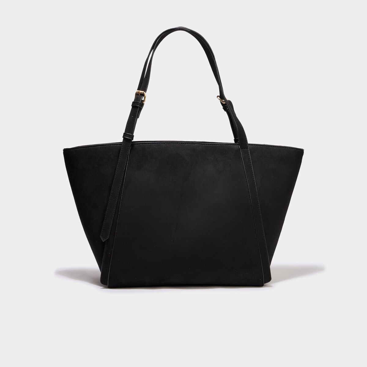 Sac cabas grand format zipp&eacute; noir femme