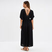 Robe longue &eacute;vas&eacute;e noir femme