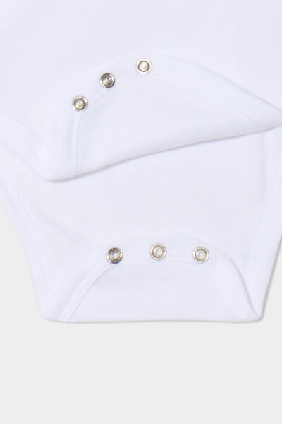 Body US velours coton manches longues blanc b&eacute;b&eacute;