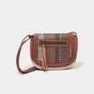 Sac besace arrondi marron femme