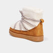Boots fourrées fausse laine de mouton sable femme