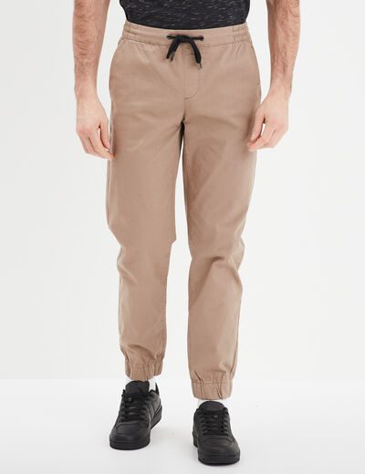 Pantalon jogpant taupe homme
