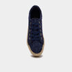 Tennis basses en toile bleu marine femme