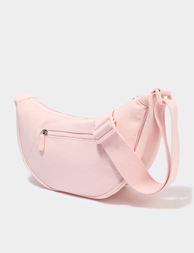 Sac banane en bandouli&egrave;re rose pastel femme