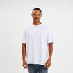 T-shirt col rond coupe relax coton &eacute;pais blanc homme