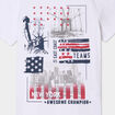 T-shirt col rond manches courtes coton blanc garçon