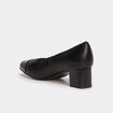 Escarpins talons carr&eacute;s noir femme