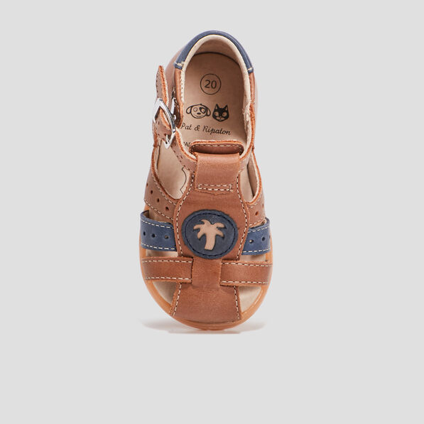 sandales en cuir camel bebeg Sandales en cuir camel bébé garçon