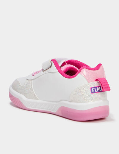 Baskets lumineuses Dora l'exploratrice blanc fille