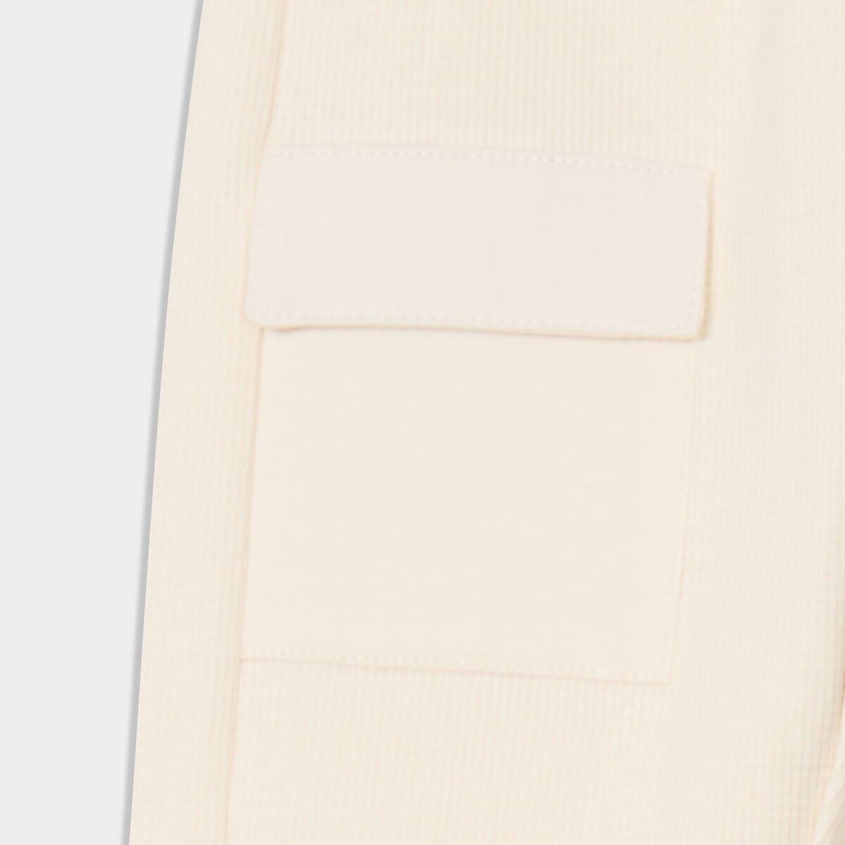Pantalon droit bas resserr&eacute; coton ecru b&eacute;b&eacute; gar&ccedil;on