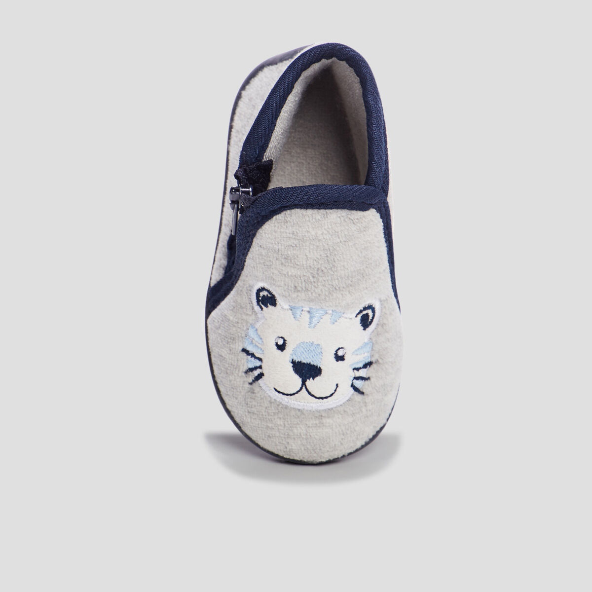 Chaussons bottillons gris b&eacute;b&eacute; gar&ccedil;on