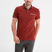 Polo manches courtes 1 poche coton rouge foncé homme