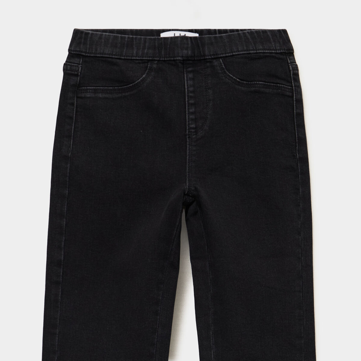 Jegging bootcut taille &eacute;lastiqu&eacute;e denim noir fille