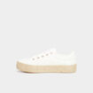 Tennis basses en toile blanc femme