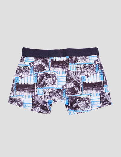 Lot 3 boxers coton bleu garçon