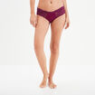 Shorty en dentelle fils métallisés rouge femme